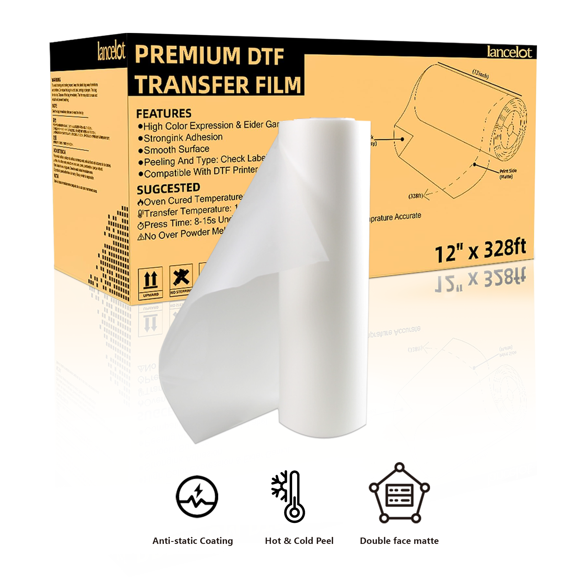 Lancelot Premium DTF Transfer Roll Film 12