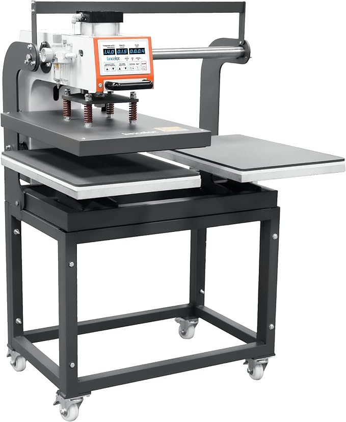 Lancelot Dual Platen Heat Press Machine ,16x24 Pneumatic Up Sliding Dual Platen Heat Press Machine for T-Shirt Press Machine for DTF Printing, Vinyl & Fabric