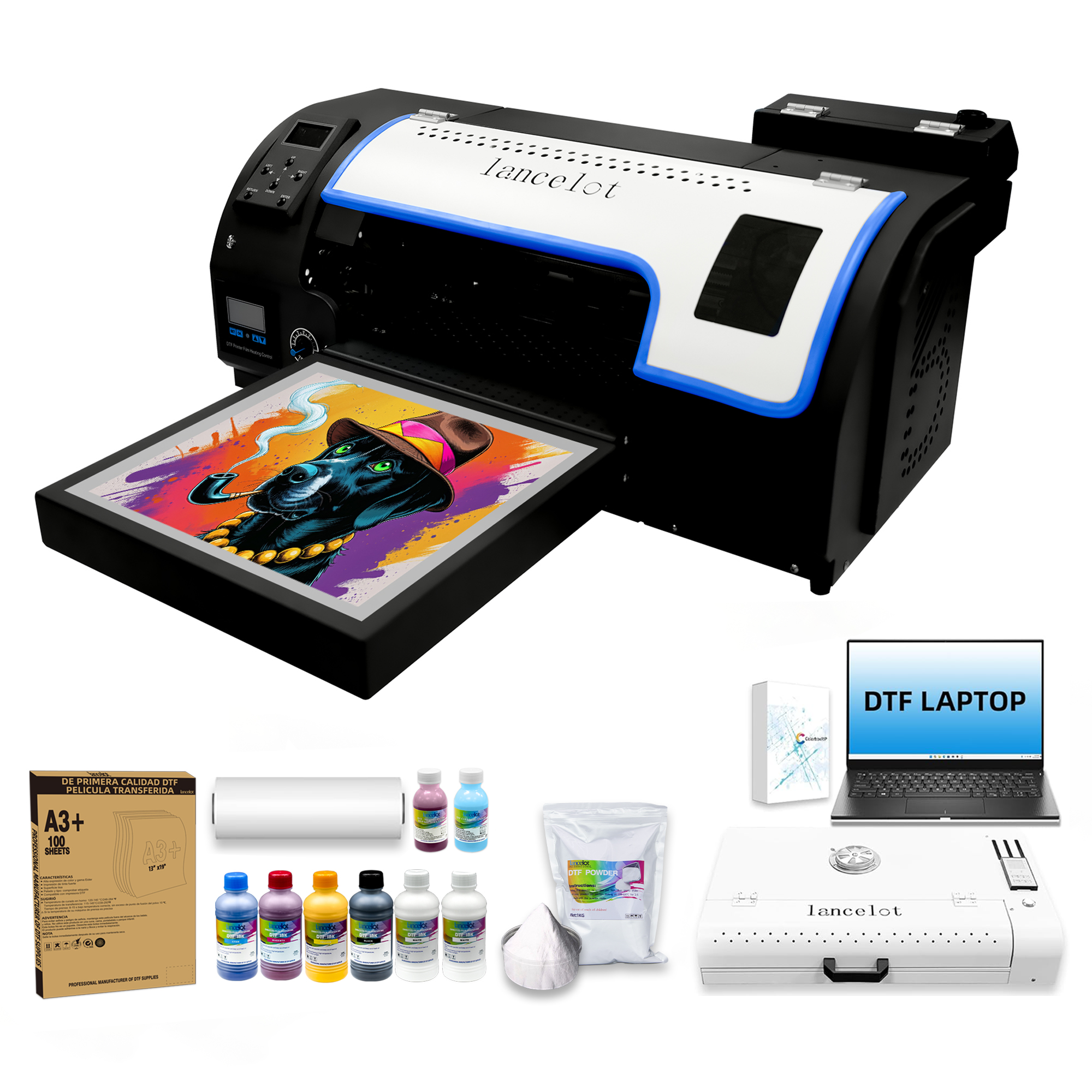Lancelot M1630 PRO DTF Printer A3 DTF Printing Kit with Automatic Cleaning and Automatic Cutting Function Double 2× Speed Compared to L1800