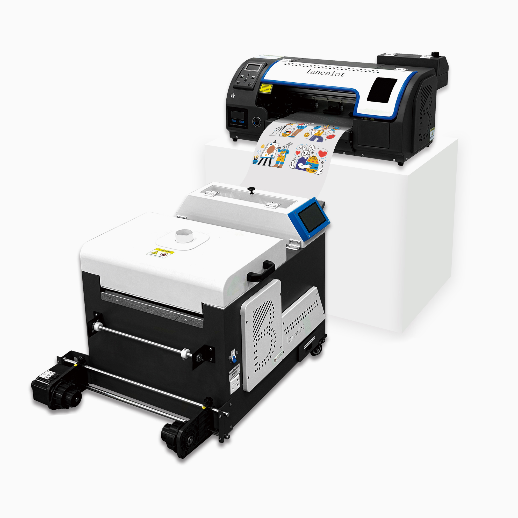 Lancelot M1630 PRO DTF Printer A3 DTF Printing Kit with Automatic Cleaning and Automatic Cutting Function+ Automatic DTF Powder Shaker and Dryer Machine